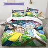 Morty Rick Pattern Bedding Quilt Set Quilt Cover Pillowcase Home Decoration Gift (1 * Duvet Cover + 2 * Pillowcase, Without Core)