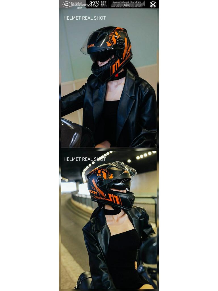 Certified Electric Motorcycle Helmet - Unisex Full Face, All-Season, Winter Warm, Safety Helmet