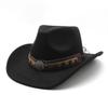 Tibetan Woolen Hat Women'S Versatile British Jazz Top Hat Tourist Mountaineering Western Cowboy Hat Men