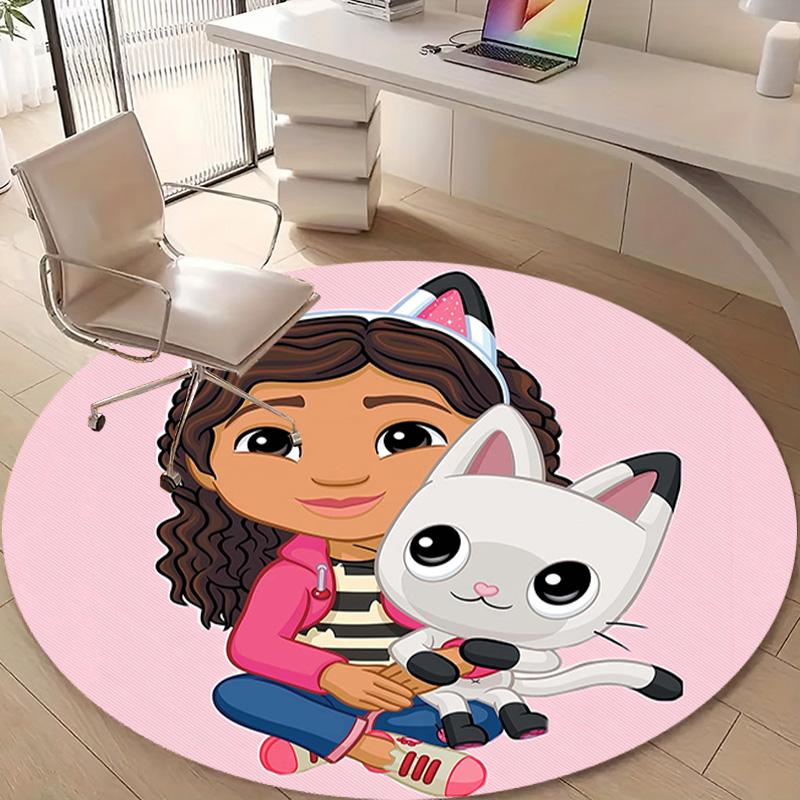 1pc Gaby's Bubble House3 Design Printed Area Round Carpet for Bedroom Living Room Home Decor Rugs Mat Non Slip Mat Rug for Bedside