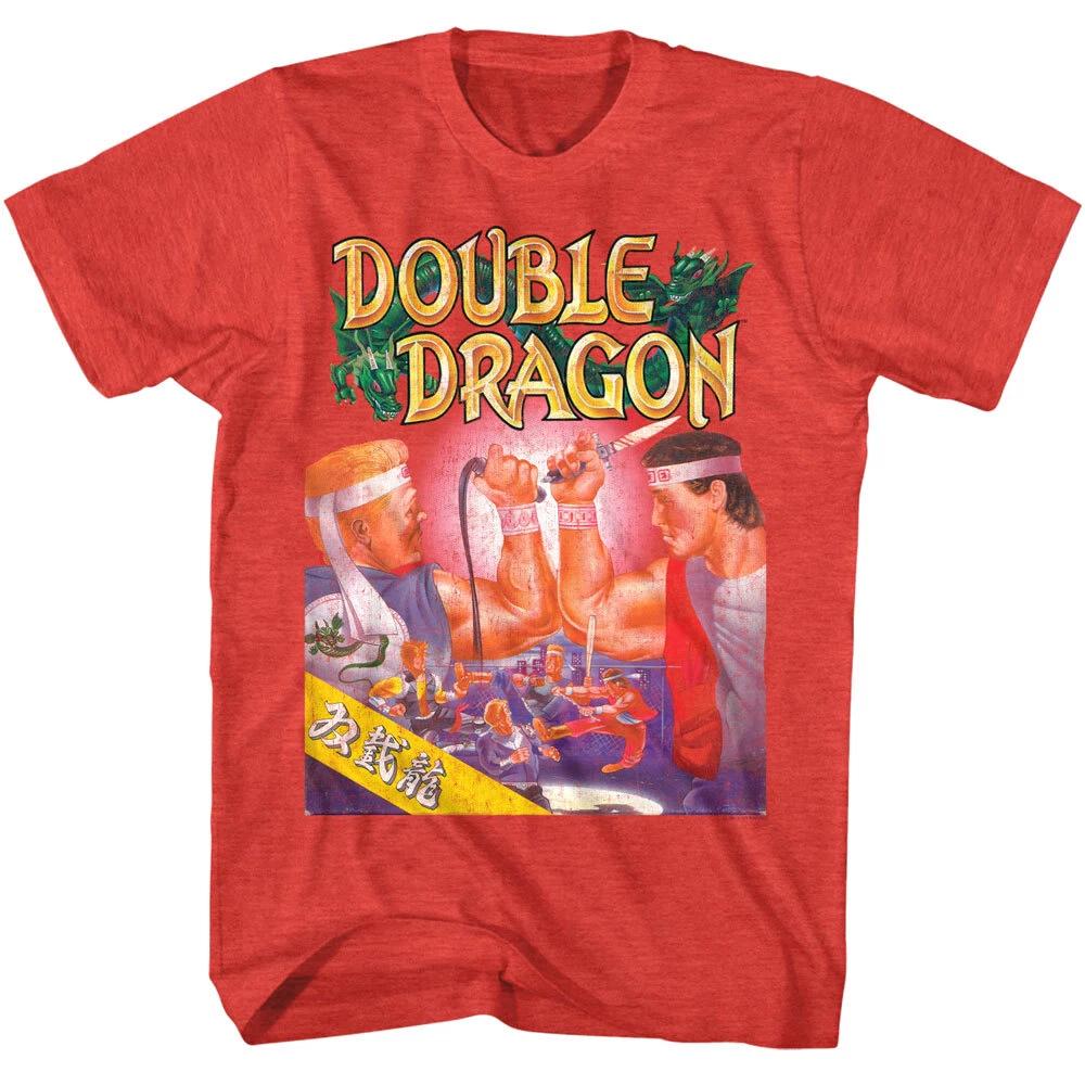 Double Dragon Original Game Cover Men's T Shirt Technos Japan 1987 Video Arcade