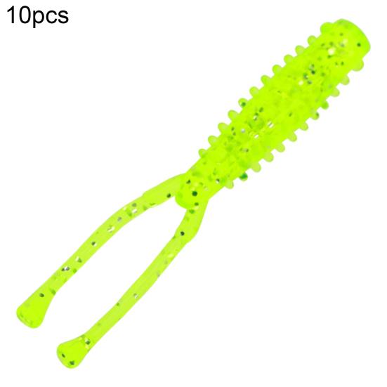 10Pcs/Set 4.2cm Double Tail Soft Lure Bionic Fake Fish Baits Fishing Accessories