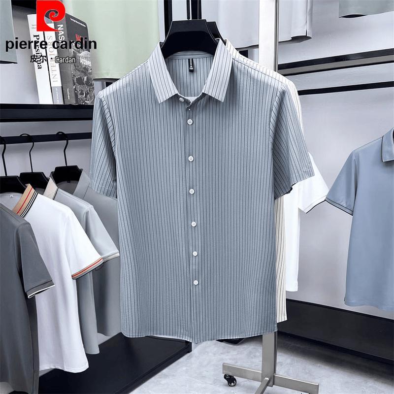 Pierre Cardin Men's Striped Short-Sleeve Shirt