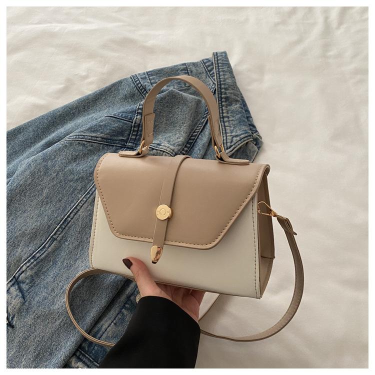 Personalized Trend Belt Simple Color Matching New Fashion Single Shoulder Portable Crossbody Small Square Bag Woman