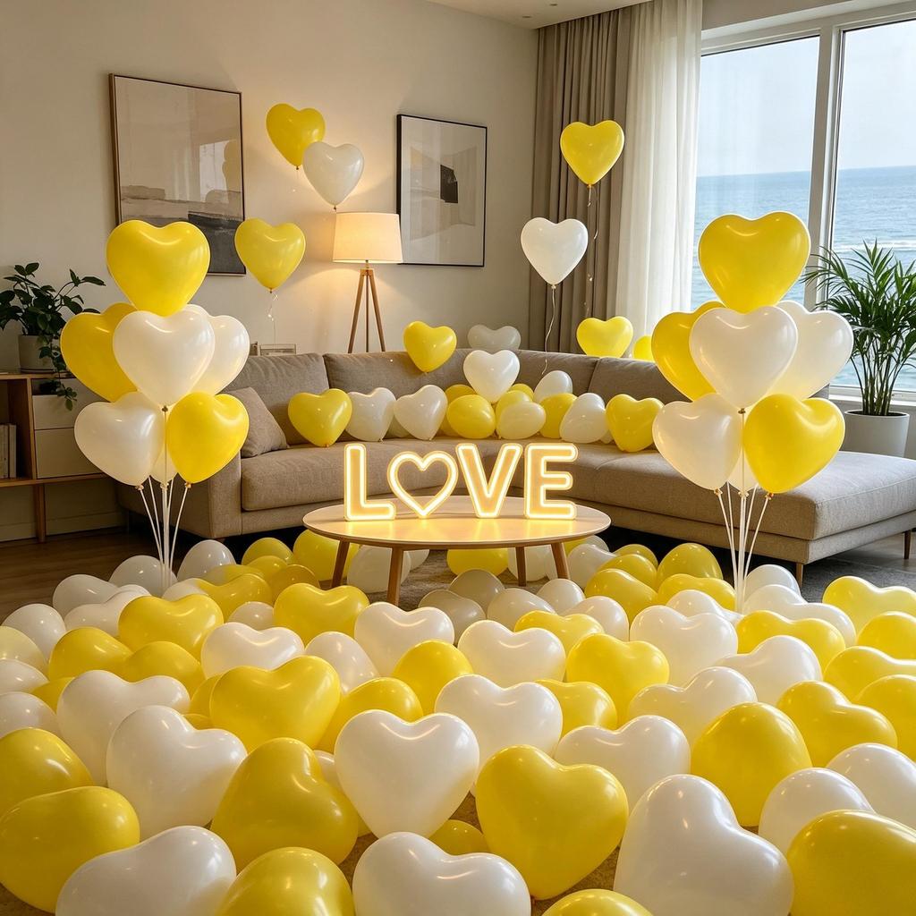 Herzförmige Ballons für Anträge, Verlobungen und Geburtstagsfeiern - Verdickte & Bunte Dekoration