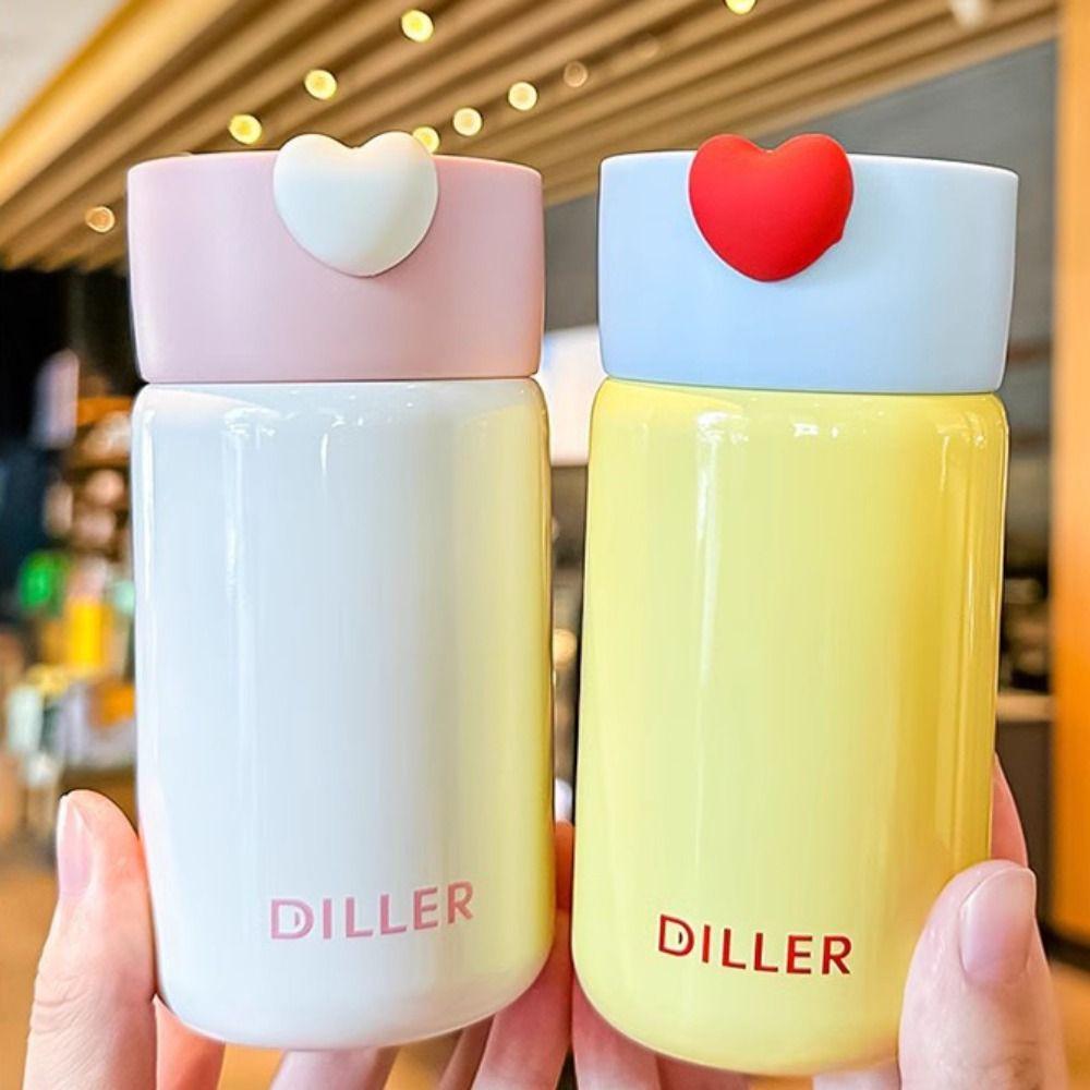 Stainless Steel Mini Thermos Cup With Handle Thermal Water Bottle  Children Girls Boy
