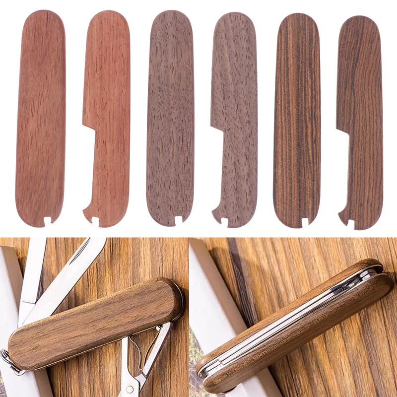 1Pair Cnc Custom Natural Wood Grip Handle Scales For 91Mm Vs Army Knives Diy Making Replace Accessories