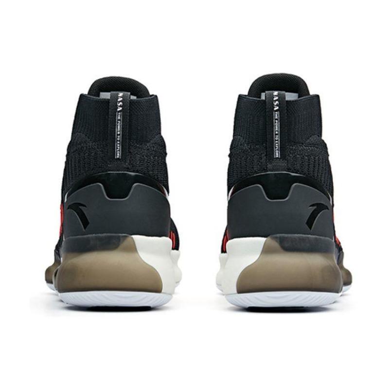 Anta NASA Basketball Culture High-Top Shoes Men Sneakers Black Red 91831190-4