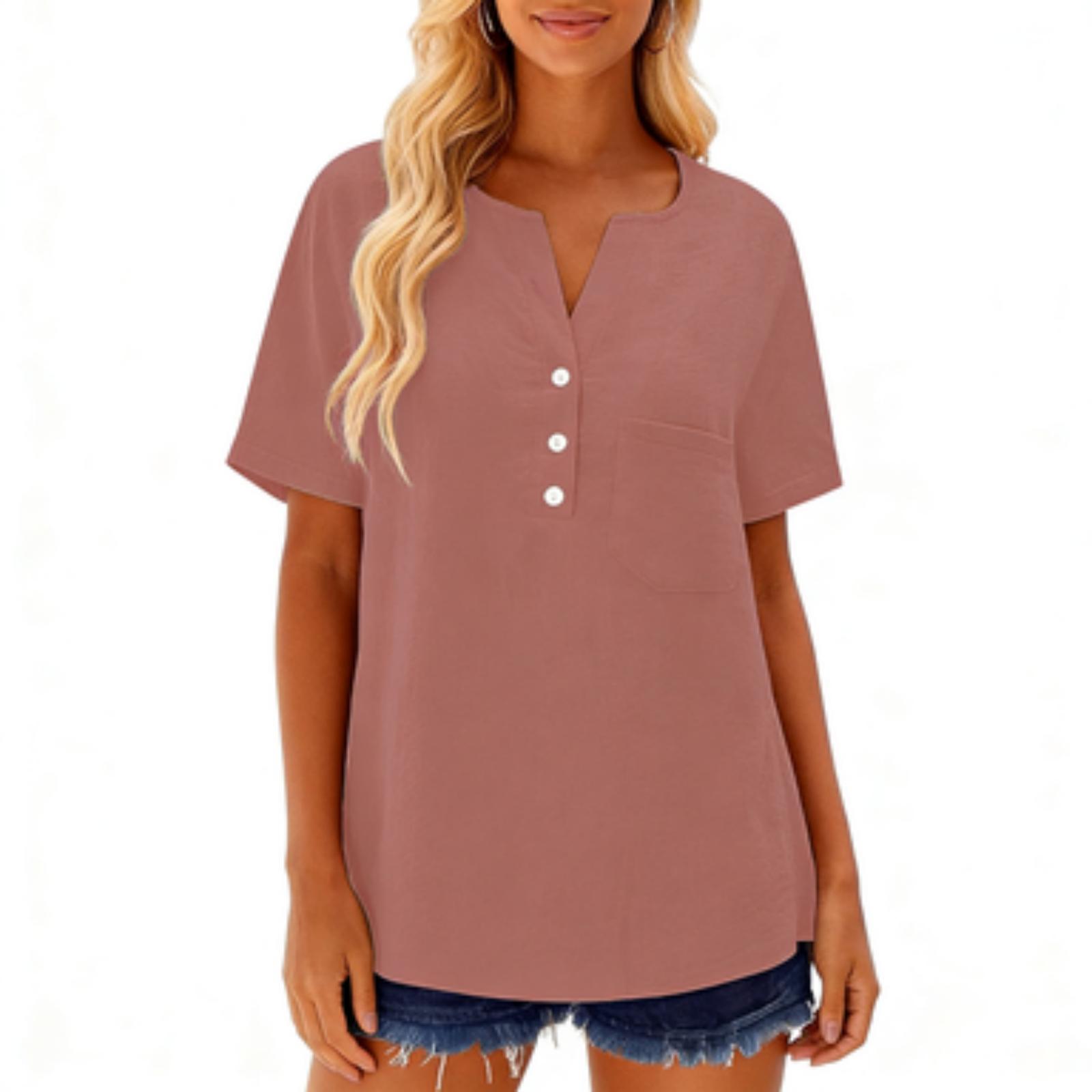 

Women s Blouse Fashionable and Casual T-shirt Top XL рожевий