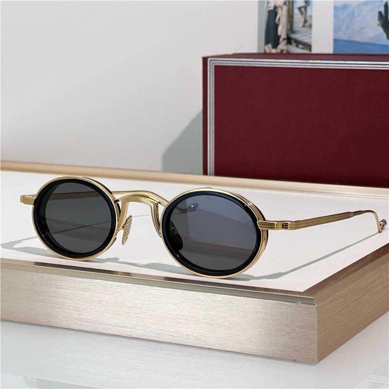 VARDA JMM Oval Metal Sunglasses: Handmade, Unisex, Trendy, Versatile for Casual Wear and Vacation Parties