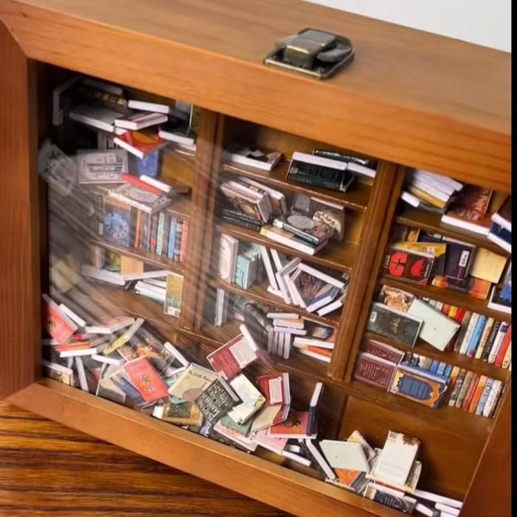 Anxiety Bookshelf Removed Your Anxiety Wooden Bookshelf Display Case Cabinet Ornaments Gifts For Book Lovers