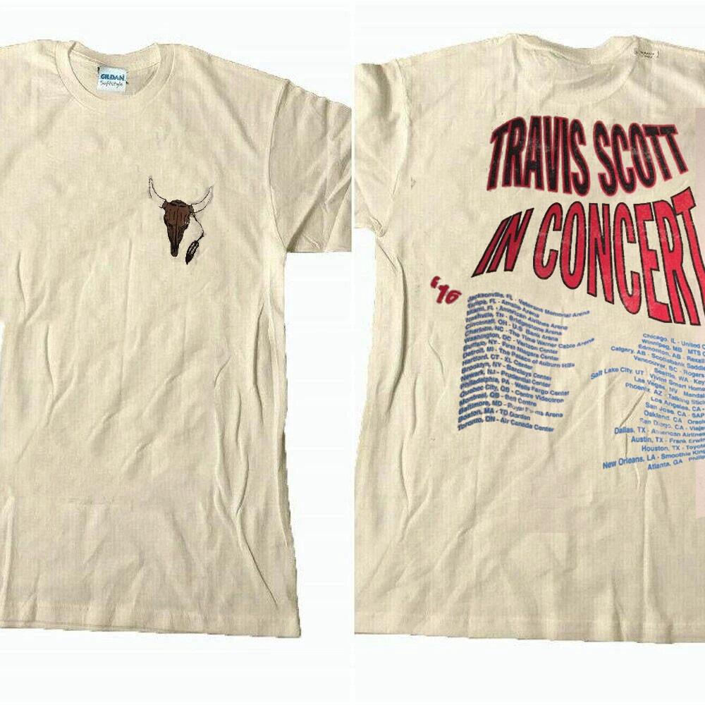 2016 Travis Scott Rodeo Anti Tour Хлопковая футболка с коротким рукавом Унисекс VM8645 Унисекс Футболка L