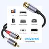 MOSWAG RCA RCA RCA Cable Branch 1 Female To 2 Y Cable RCA Audio Signal Distribution Compatible with Game CD Home HDTVs Cable, Splitter, Male, Female,
