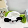 Cute Panda Shaped Plush Handbag Women Animal Crossbody Bags Bamboo Shaped Strap Hobo Shoulder Bag Travel Shopping Underarm Pouch