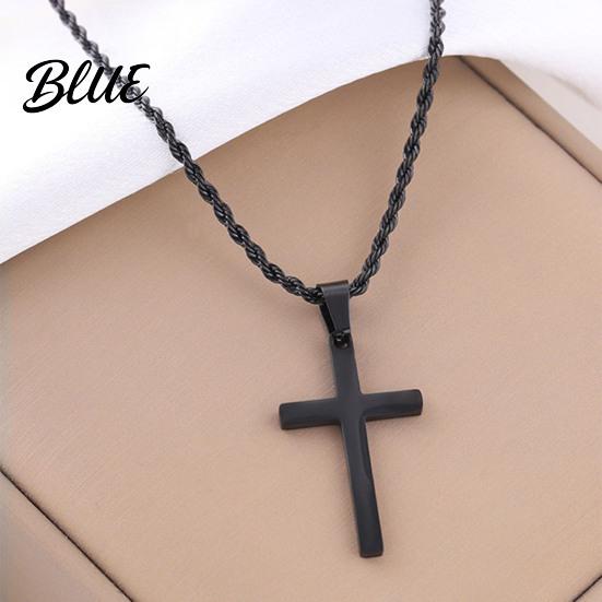Dainty Pendant Necklace for Men Women Titanium Steel Cuban Chain