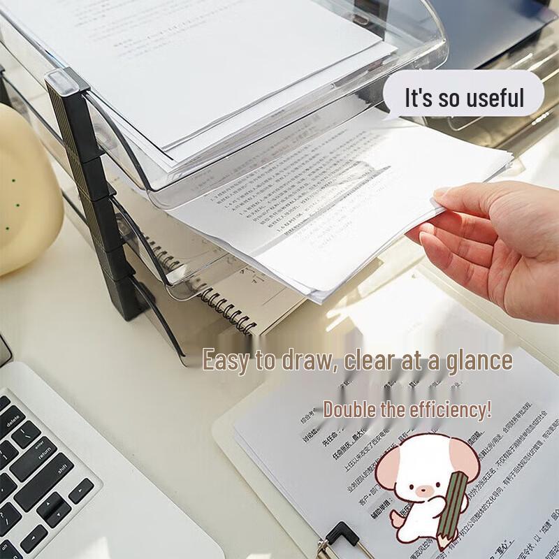 Kede You Stackable Transparent Desktop File Organizer