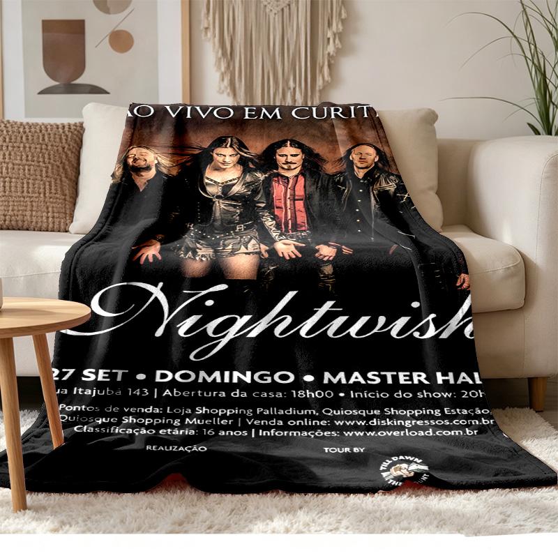 Nightwish A Soft and comfortable flannel Suitable for sofas living rooms outdoor camping travel and also makes a great anniversary gif