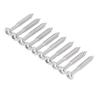 10PCS Guitar Bridge Saddle Screws Metal String Locking Screw Base Plate Front Fixing Screws