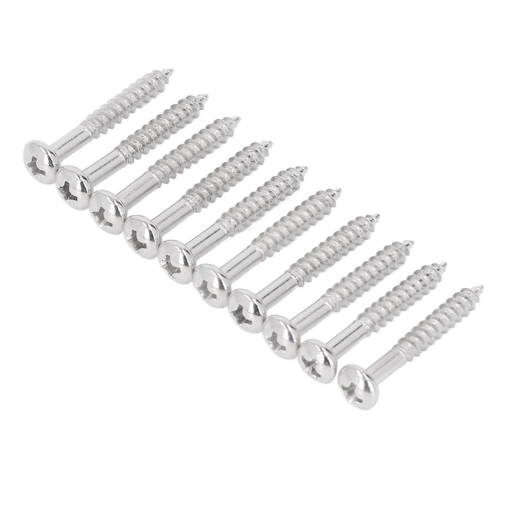 10PCS Guitar Bridge Saddle Screws Metal String Locking Screw Base Plate Front Fixing Screws