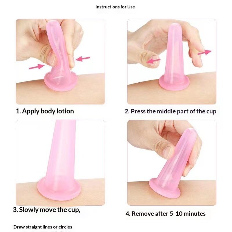 Silicone Vacuum Cupping Massage Jars Anti Cellulite Massage Facial Suction Cups Face Neck Lift Skin Scraping Guasha Anti Wrinkle