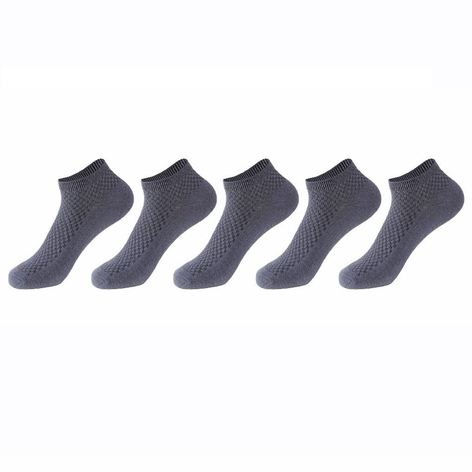 Men's Bamboo Fiber Mid-Calf Business Socks - Breathable, Double-Needle, Four Seasons Style