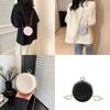 Chic Round Chain Shoulder Bag For Women 2024 Spring Trendy Small Purse