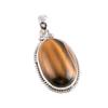 Natural Tiger's Eye Gemstone Handmade 925 Solid Silver Gift Pendant 1.50" e3n58