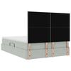 Storage Bed with Mattress Light Grey 140 x 200 cm Velvet