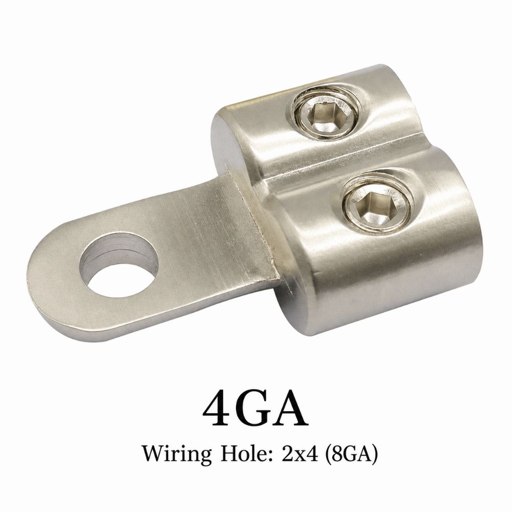 0GA 4GA Amp Input Reducer Brass Power Supply Reducer Durable Car Audio Terminal Connectors