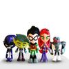 Go Teen Titans Figure Robin Raven Beast Boy Starfire Figurine Model Toys Kids