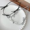 Elegant Bowknot Pearls Choker Necklace for Women Girls Retro Styles Clavicle Chain Fashion Jewelry Accessories