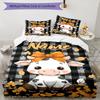 3pcs Custom Name Cow Bedding Set Duvet Cover Closure Includes 1 Duvet Cover & 2 Pillowcases, Soft and Comfortable for All Seasons.