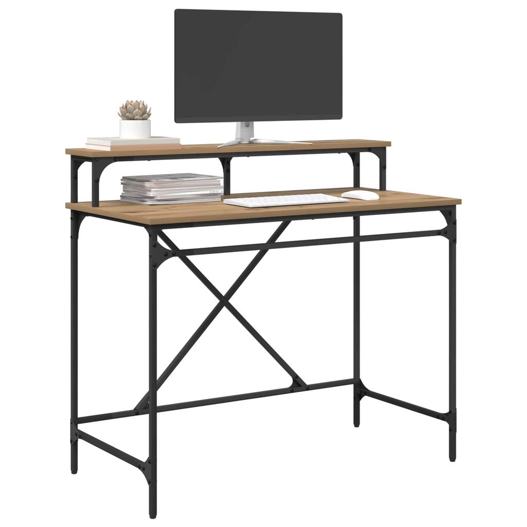 Artisan Oak Desk 100 x 50 x 90 cm Particleboard