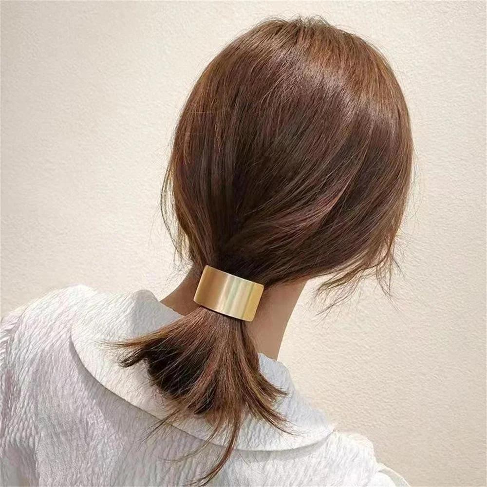 1PC Metal Elastic Hair Band For Girls Women Handmade Scrunchies Korean Ornaments Fashion Hair Accessories