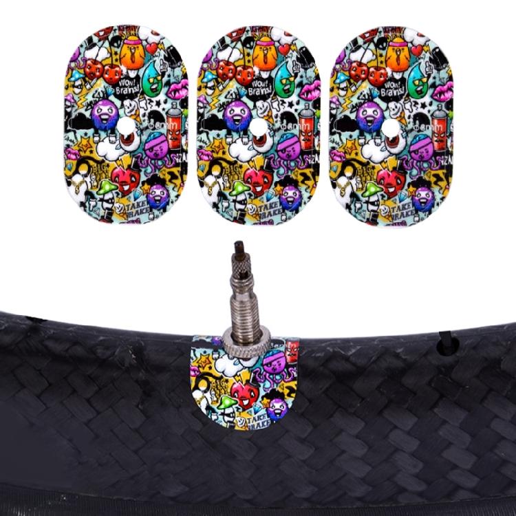 3Pcs Air Nozzle Fixed PVC Sticker Tire Valves Sticker Tire Waterproof Valves Decal Protector Covers Valves Pad Sticker