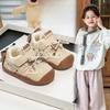 Winter Baby Girls' Walking Shoes (0-3 Years), Infant Bow Shoes, Girls' Princess Boots, Warm Children's Fleece-Lined Shoes.