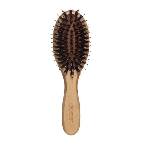 giovanni Three Key Brush Mini Scalp Massage Hair Shine Enhancement Portable Type Natural Boar Bristles Nylon Pins Cushioning
