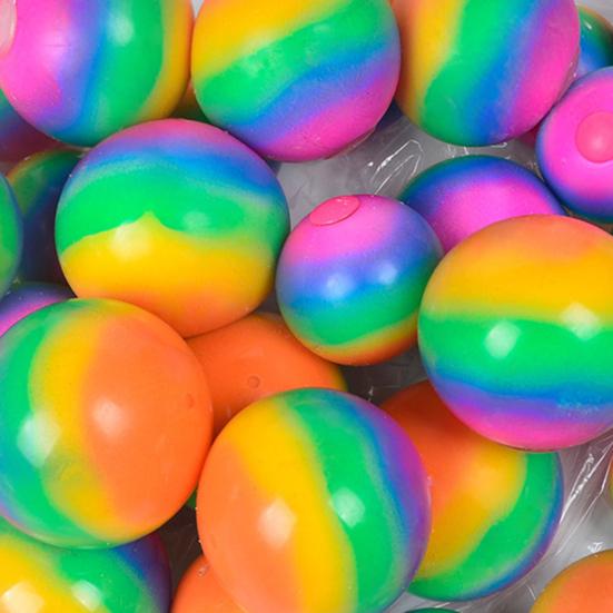 Rainbow Stress Ball Squeeze Toy Slow Rising Stress Relief Colorful Flour Ball Home Office Desk Toy Decompression Tool