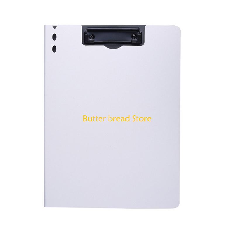 W89C Standard Size Flipping Clipboard Folder With Metal Clip File Organiser wth Writing Board For School Office 12.6x9.25In