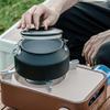 Aluminum Outdoor Hiking Kettle Pots Cookware 1100ml Camping Kettle Stovetop Whistling Teapot Camp Teas Coffee Pots