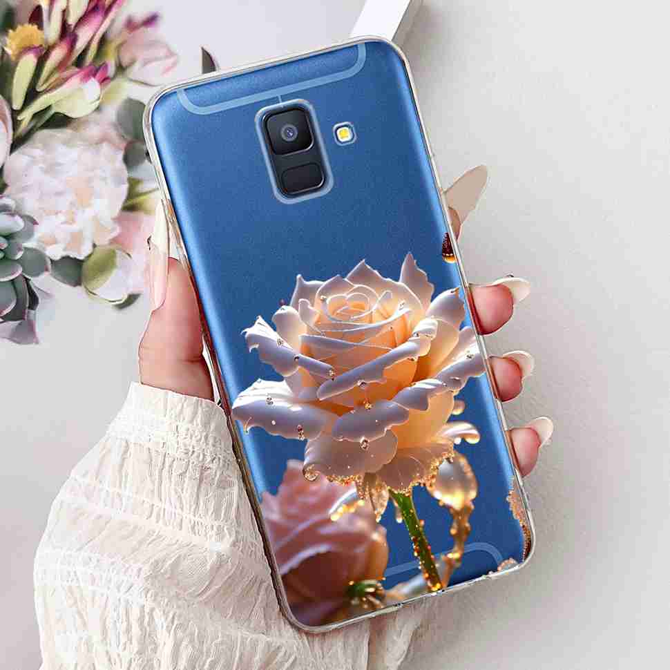 For Samsung Galaxy A6 2018 5.6" Case SM-A600F Soft Silicone TPU Cover For Samsung a6 A6 2018 SM-A600FN New Butterfly Phone Cases