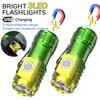 Rechargeable Flashlight with Magnetic Base and Rear Clip, Portable ABS Material for Camping,hiking,patrol,maintenance,emergency Situations,camping