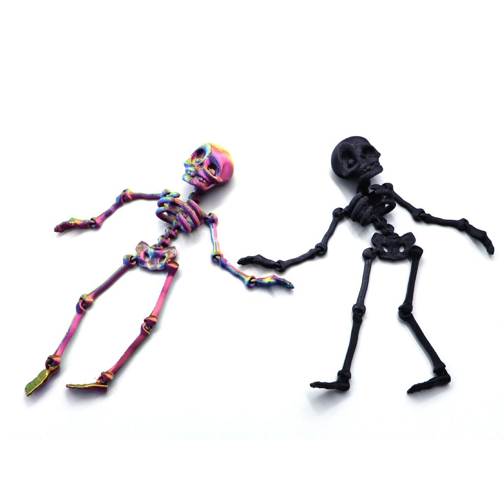 3D Printed Movable Joint Skeleton Figurines Flexible High Human Bone Miniature Creative Fun Decoration Halloween Gifts