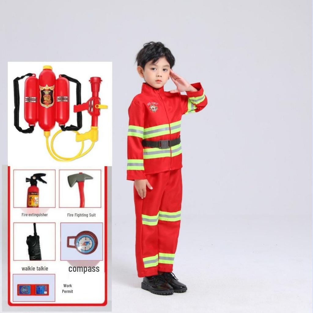 Firefighter Camouflage Costume Set for Kids - Role-Playing and Fashion Show Outfit
