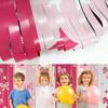 Pink Rain Silk with Butterfly Bow Curtain for Wedding Door Birthday Party Valentine's Day Rain Silk Curtain Photo Backdrop Decor