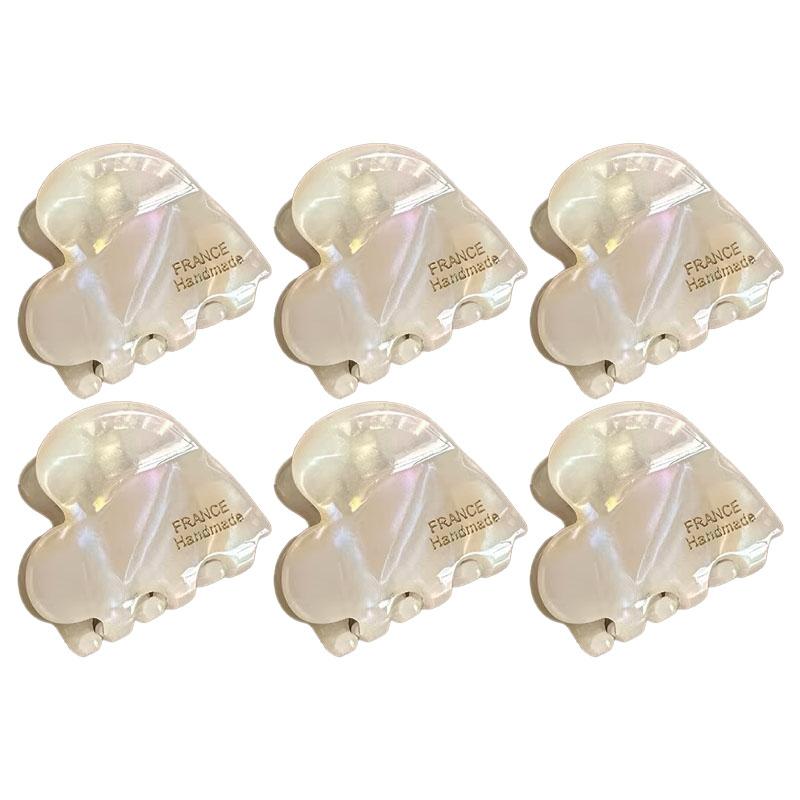 New 3.5cm Small Hair Claw Acetate Hair Crabs for Girls Cute Heart Shaped Hairclips Women Hair Accessories Hairpins Clips
