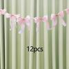 12 Pieces Bow Garland Banner Birthday Party Decorations for Anniversary Celebration Shower