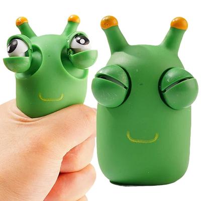 Funny Eyeball Burst Squeeze Toy Green Eye Caterpillar Pinch Toys Adult Kids Stress Relief Toy Creative Decompression Toy