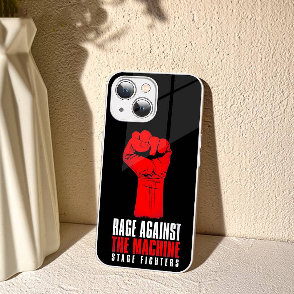 R-Rage A-Against T-The M-Machine Band Tempered Glass For Iphone 14 13 12 11 Pro Mini XS MAX 14Plus X XS XR Cover