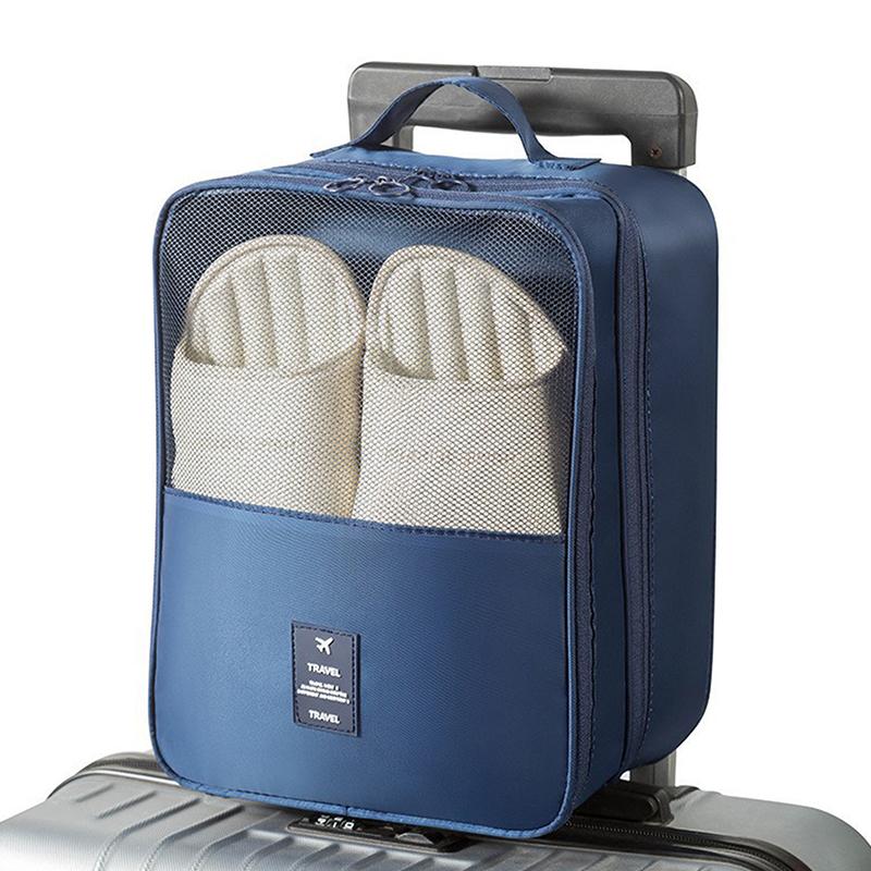 Travel Shoe Storage Bag Portable Luggage Storage Bag Travel Bag Three-Layer Storage Shoe Bag as the picture